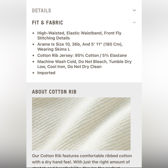 Skims COTTON RIB LEGGING - Picture 4 of 8